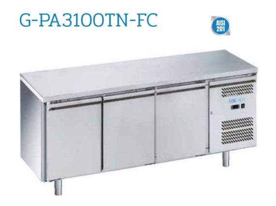Banco refrigerato pasticceria Forcold tre porte mod. G-PA3100TN-FC